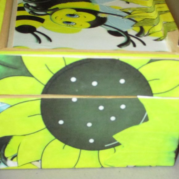 Bumble Bee Yellow Decoupage Wooden Stash Box Sunflower Catchall Hand Crafted - Picture 4 of 7